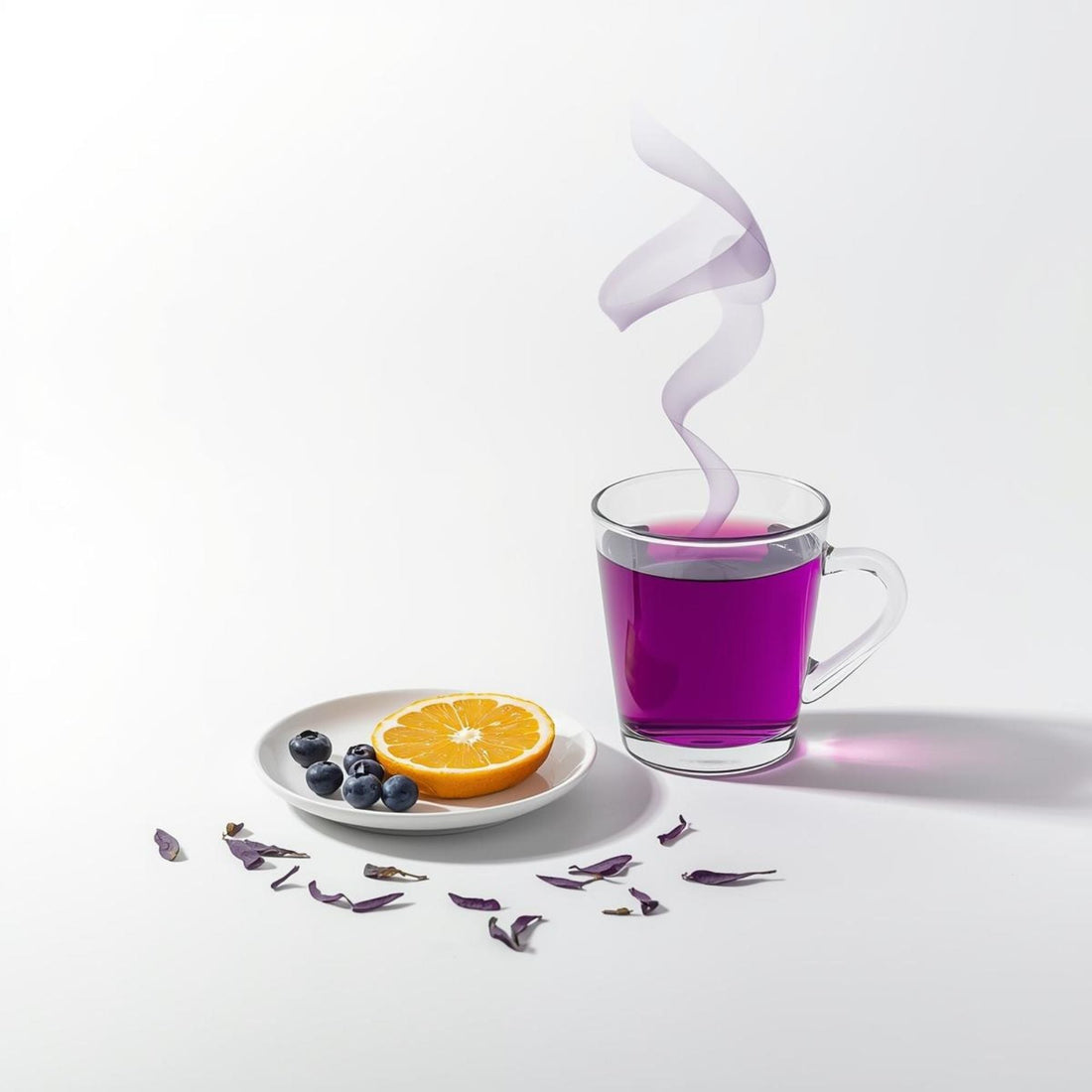 purple tea in glass cup for metabolic health support